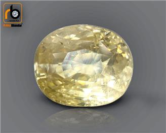 NATURAL UNHEATED UNTREATED  Yellow Sapphire / Pukhraj 6.18 cts. ( 2140 )